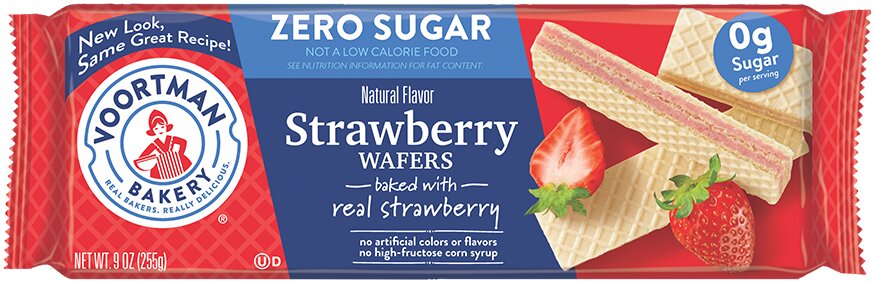 Voortman Bakery Strawberry Wafers Zero Sugar 9 Oz