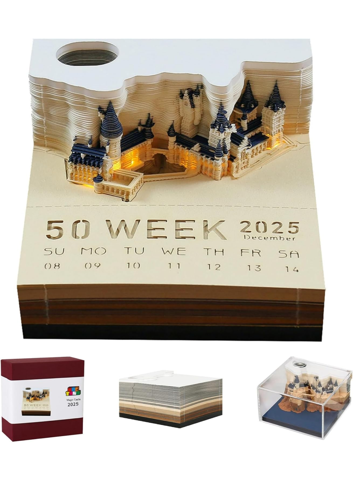 Castle Calendario De Escritorio 3D 2025