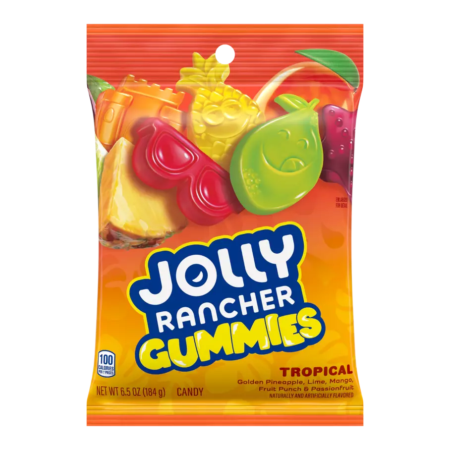 Jolly Rancher Sour Gummies Tropical 6.5 Oz