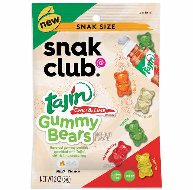 Snak Club Tajin Chili And Lime Gummy Bears 4 Oz