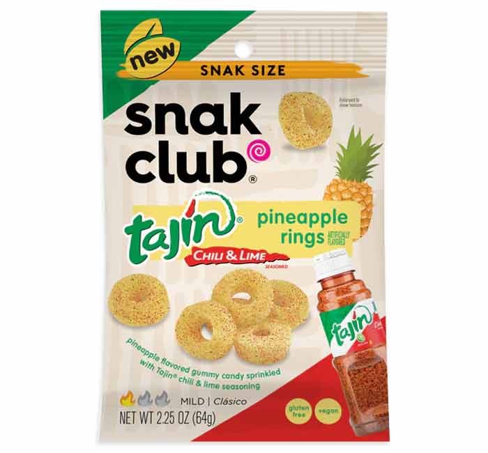Tajin Snak Club Chili & Lime Pineapple Rings 2.25 Oz