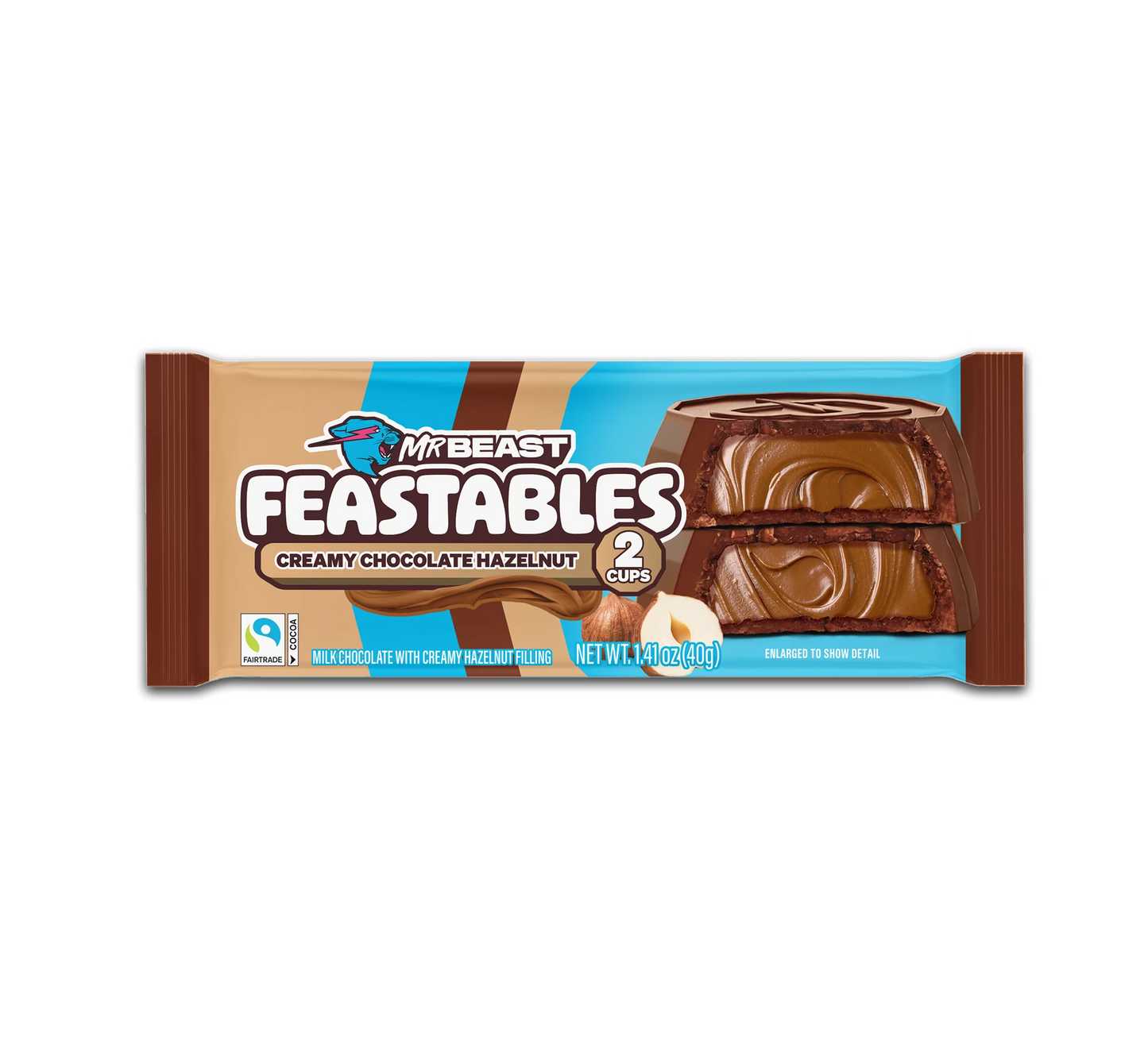 Mr Beast Feastables Creamy Chocolate Hazelnut 2 Cups 1 Ct