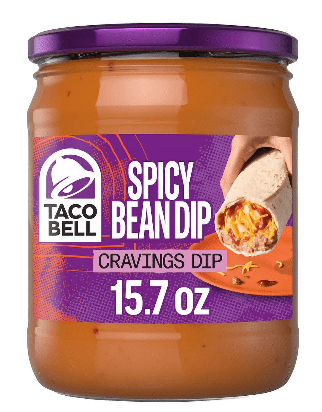 Taco Bell Spicy Bean Dip Cravings Dip 15.7 Oz