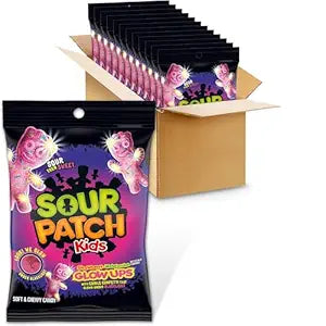 Sour Patch Kids Glow Ups Strawberry-Watermelon Soft & Chewy Candy 6.07 Oz