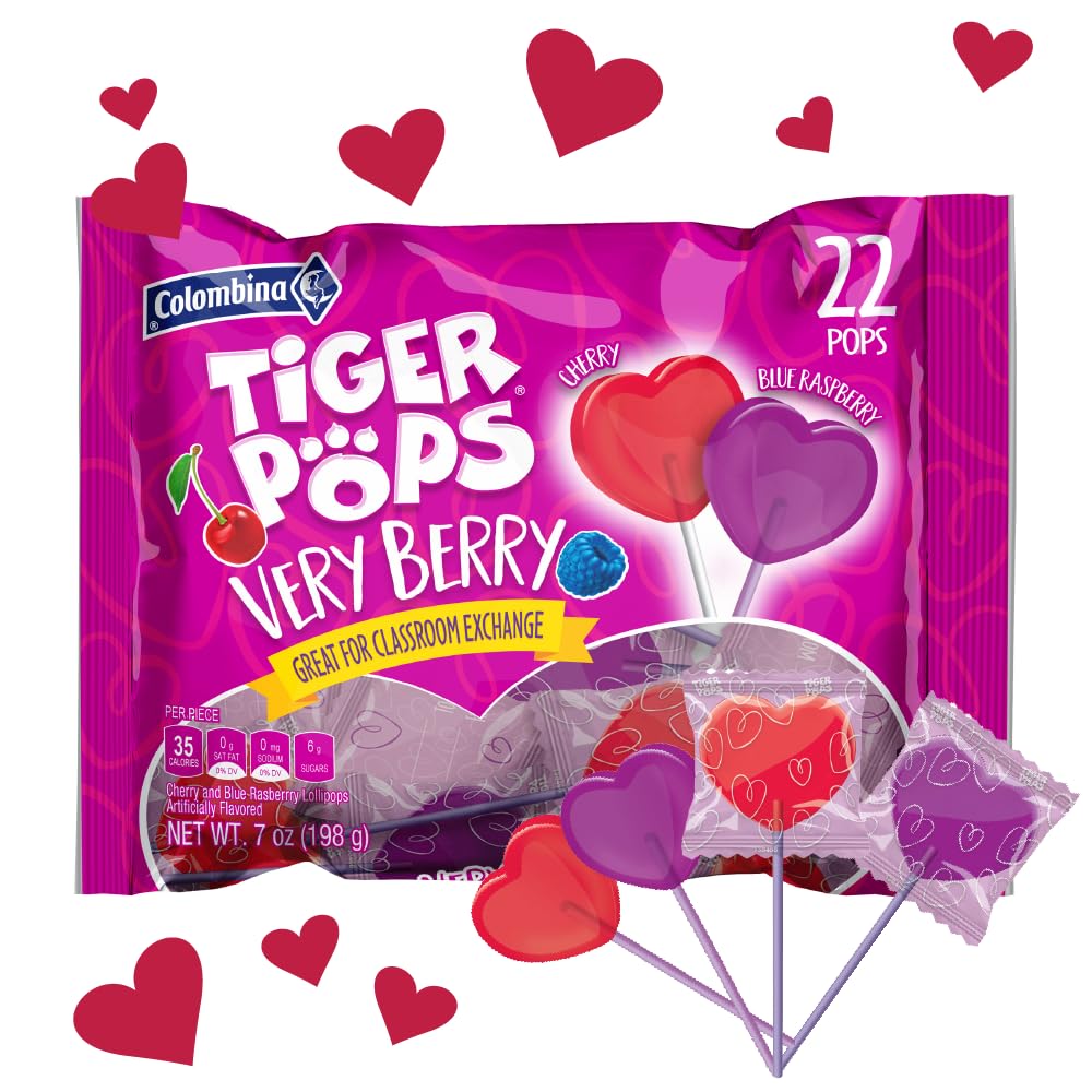 Chupas Colombina Tiger Pops Very Berry