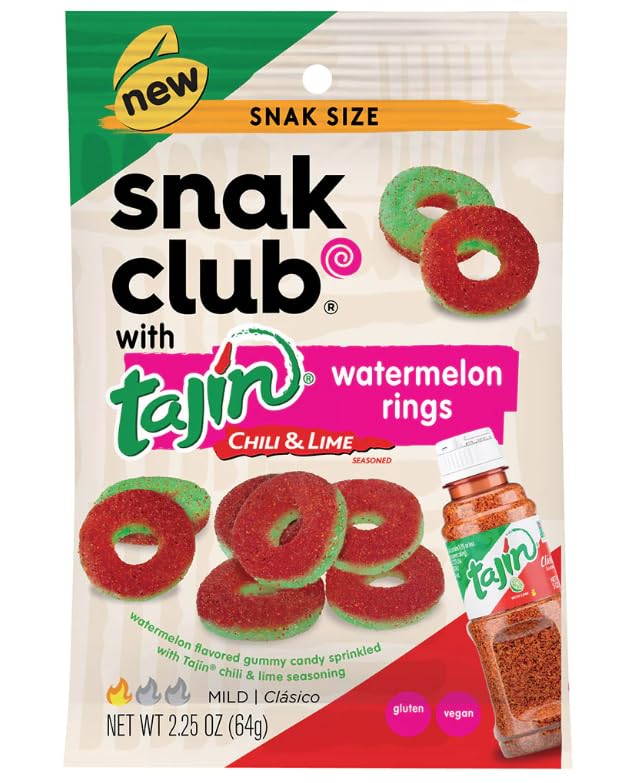 Tajin Snak Club Chili & Lime Watermelon Rings 2.25 Oz