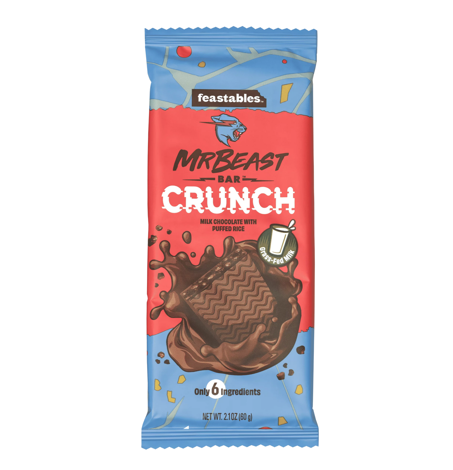 Mr Beast Feastables Milk Crunch 2.1 Oz