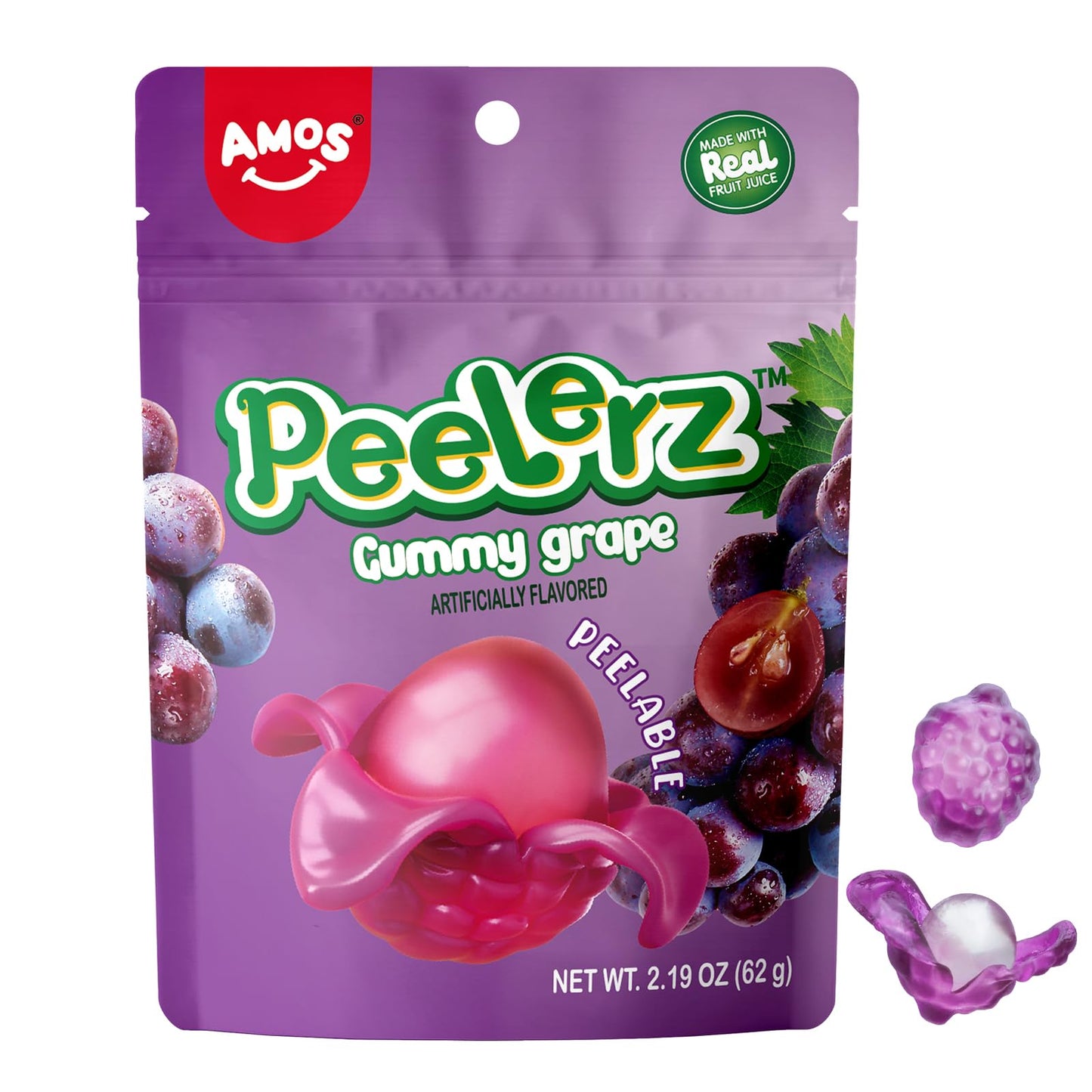 Amos Peelerz Gummy Grape 3 Oz