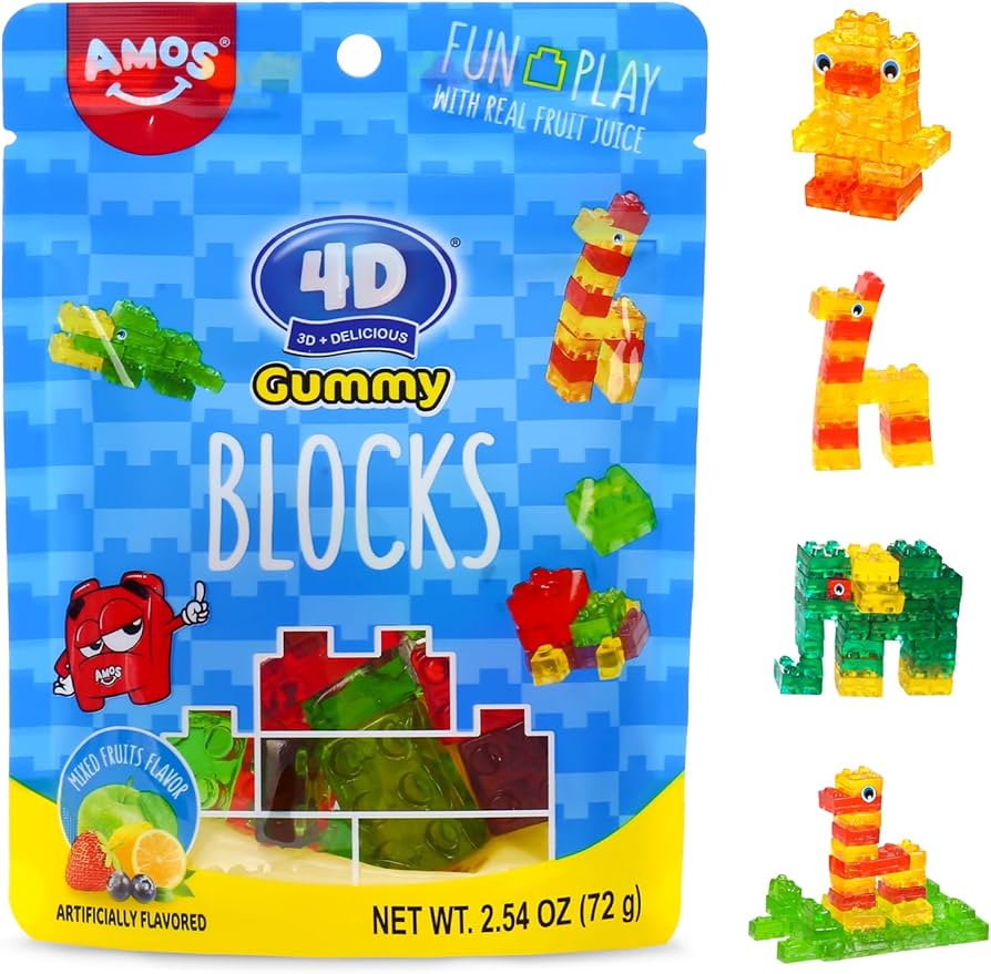 Amos 4D Gummy Block 2.54 Oz
