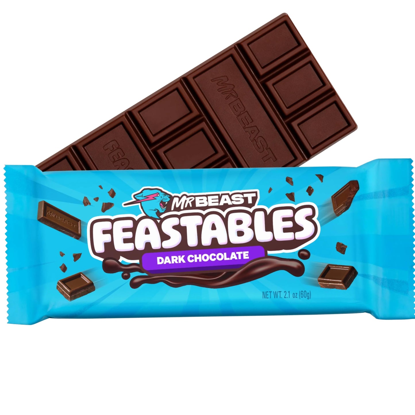 Mr Beast Feastables Dark Chocolate 2.1 Oz