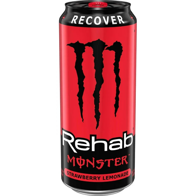 Monster Rehab Strawberry Lemonade Energy Drink 15.5 FL OZ