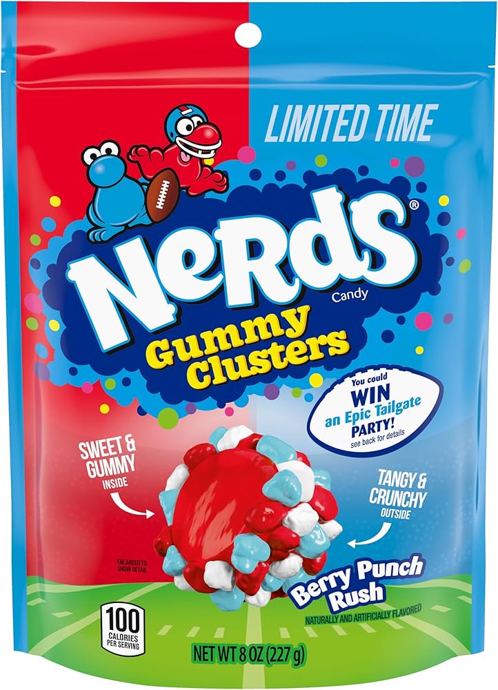 Nerds Gummy Clusters Berry Punch Rush Limited Time 8 Oz