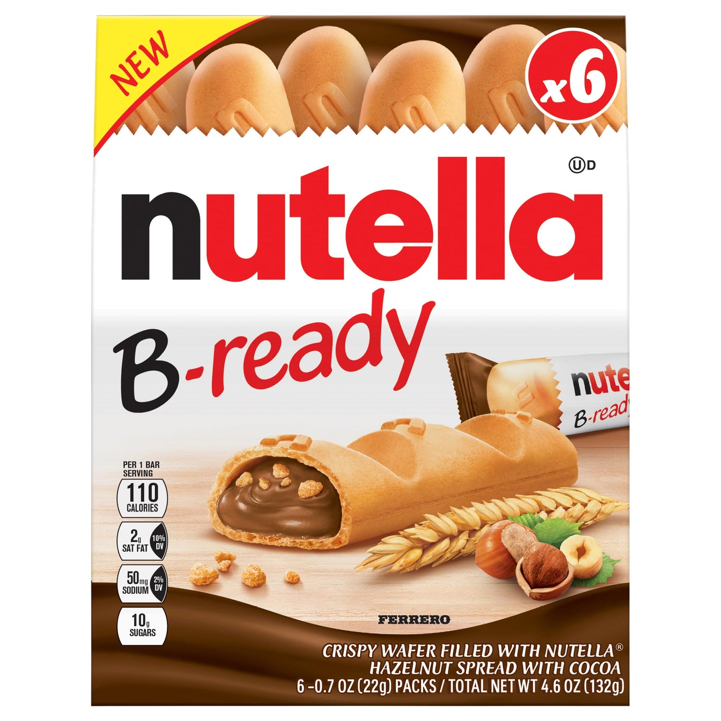 Nutella B-Ready X 6 4.6 Oz