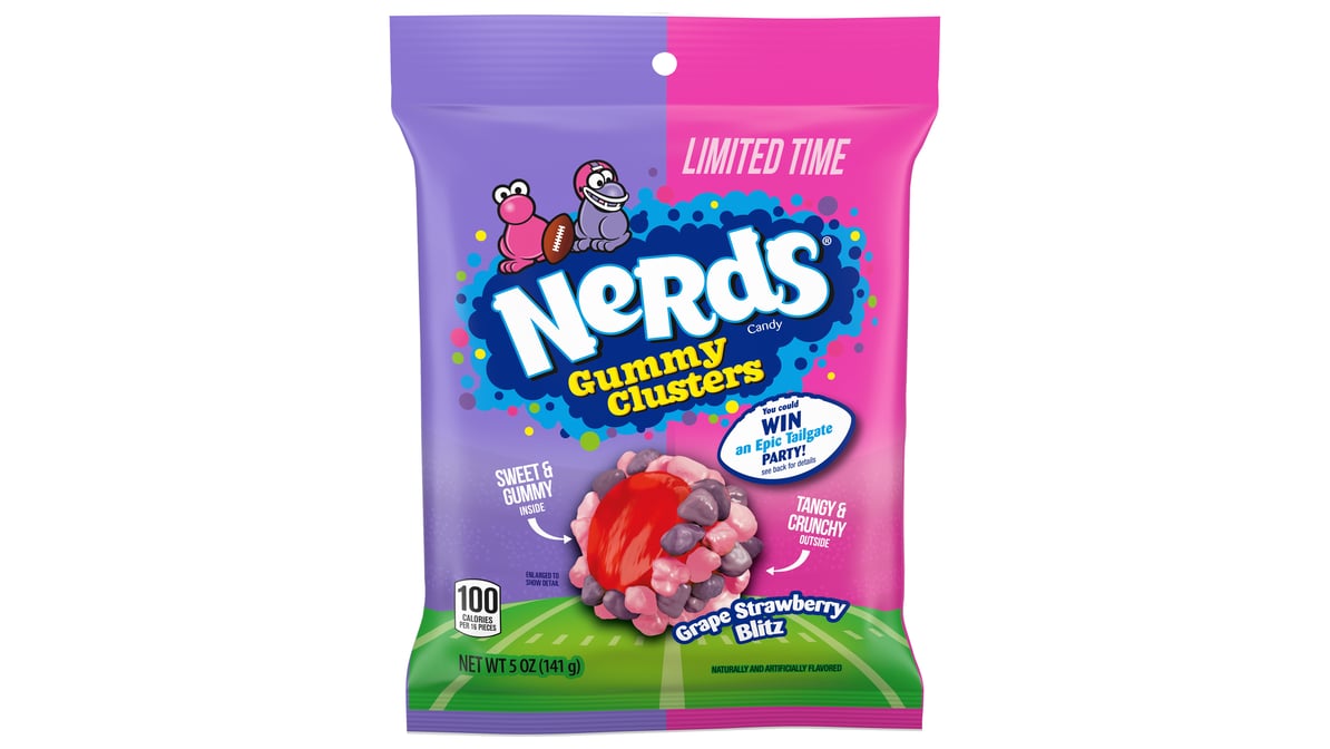 Nerds Gummy Clusters Grape Strawberry Blitz 5 Oz