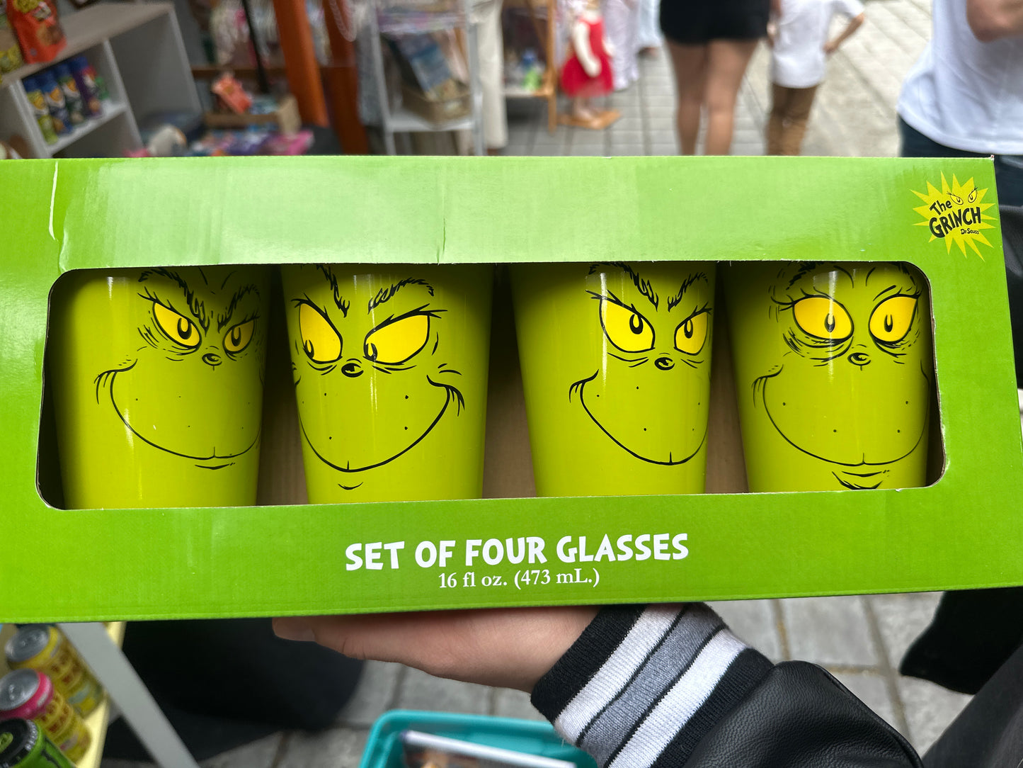 The Grinch Dr Seuss Set of Four Glasses 16 fl