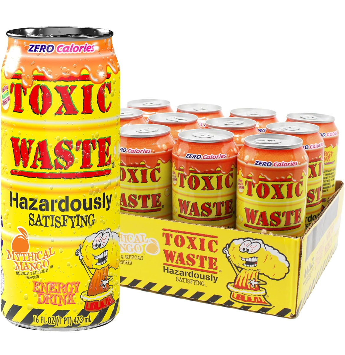 Toxic Waste Energy Drink- Mythical Mango, 16 Oz