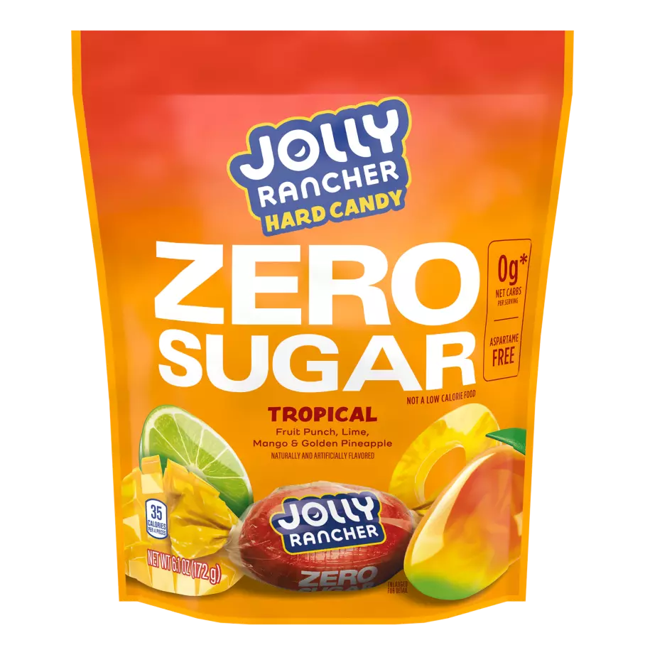 Jolly Rancher Hard Candy Zero Sugar Tropical 6.1 Oz