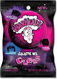 Warheads Galactic Mix Cubes Caramelo Masticable, 4.5 Oz