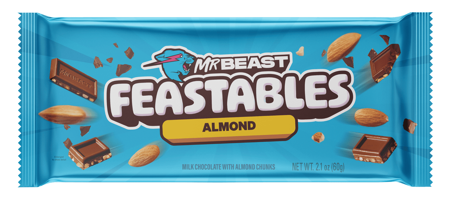 Mr Beast Feastables Almond 2.1 Oz