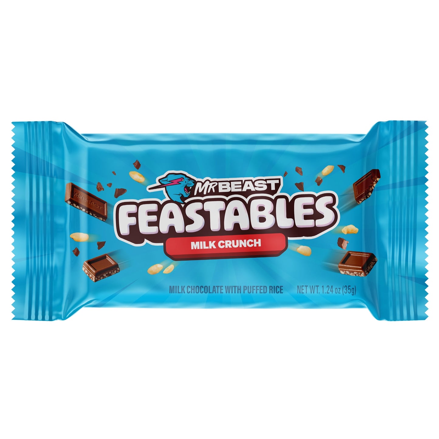 Mr Beast Feastables Milk Crunch 1.24 Oz