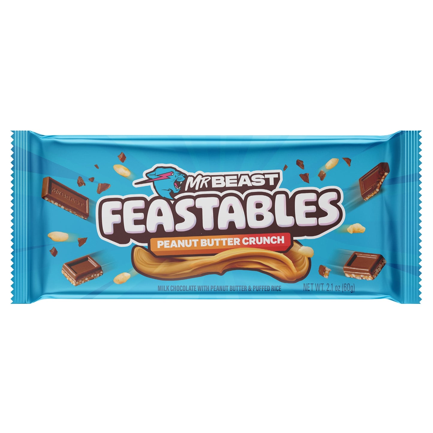 Mr Beast Feastables Peanut Butter Crunch 2.1 Oz