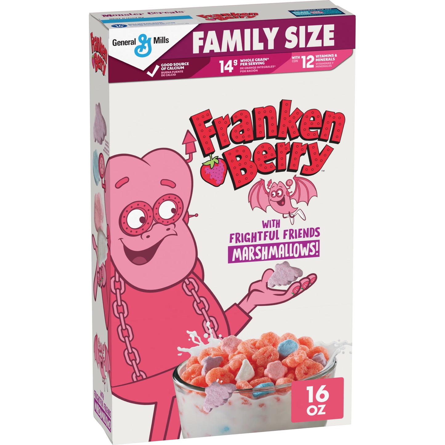 General Mills Franken Berry With Frightful Friends Marshmallows! 16 Oz