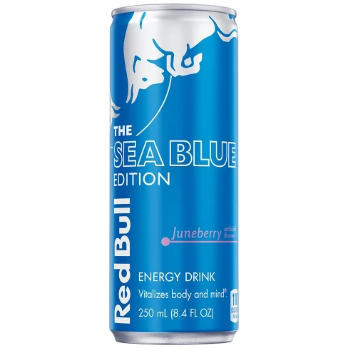 Red Bull The Sea Blue Edition Juneberry Energy Drink 8.4 Oz