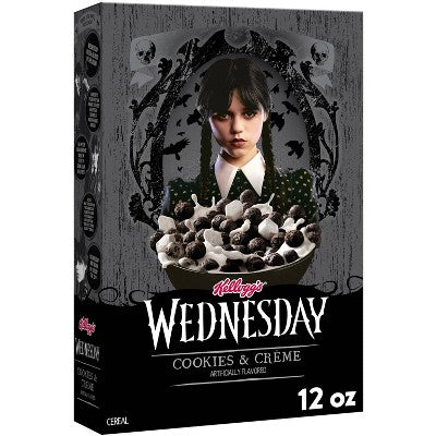 Kelloggs Wednesday Merlina Cookies & Creme 12 Oz