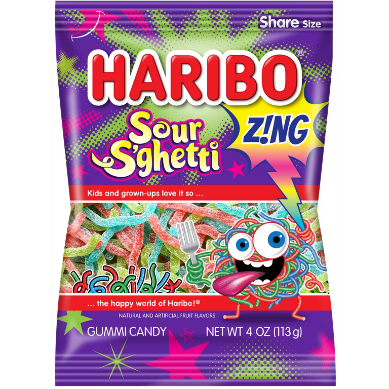 Haribo Sour S'ghetti Zing 4oz