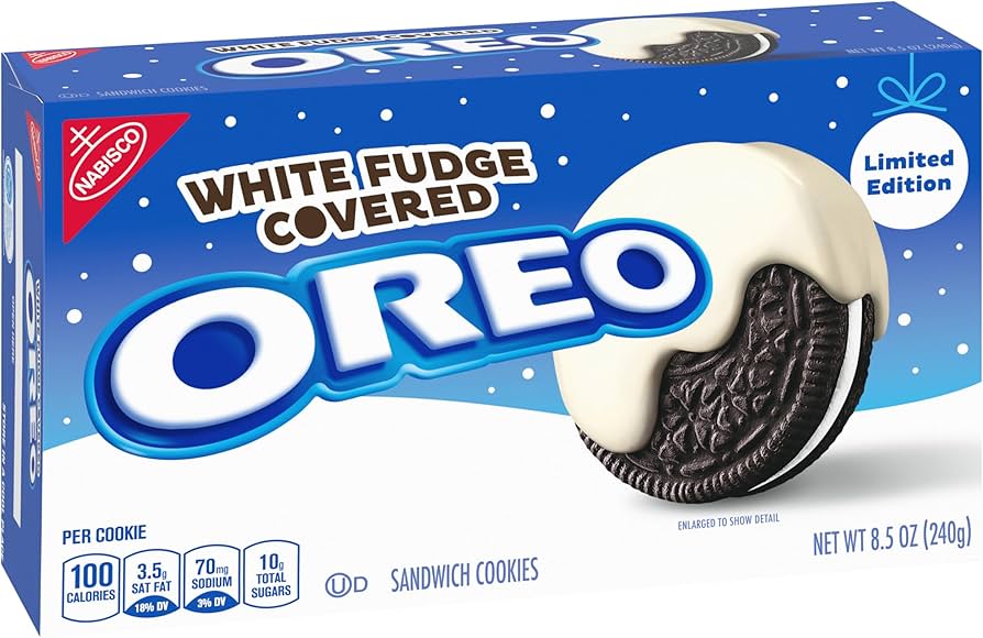 Oreo White Fudge Covered 8.5 Oz