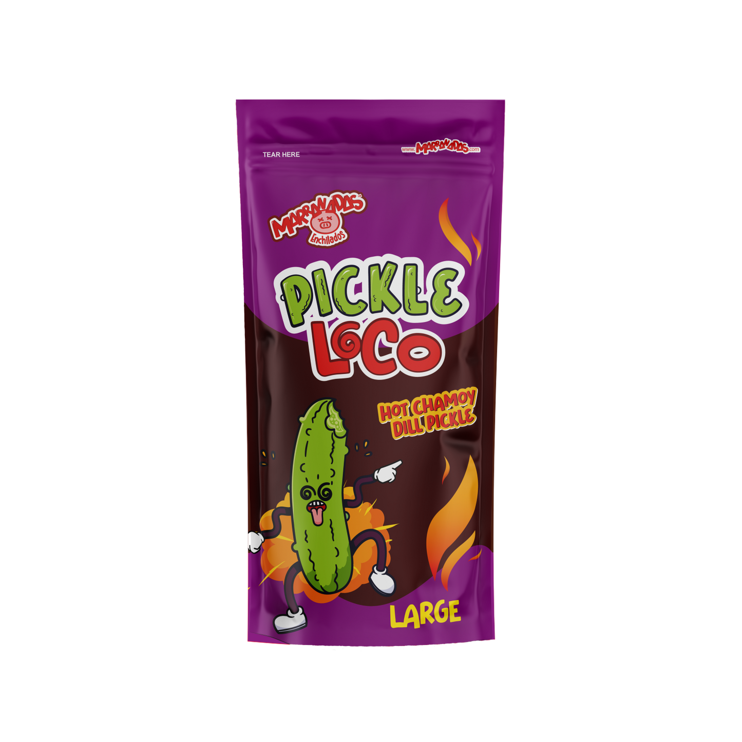 Marranadas Enchilados Pickle Loco Hot Chamoy Dill Pickle Large