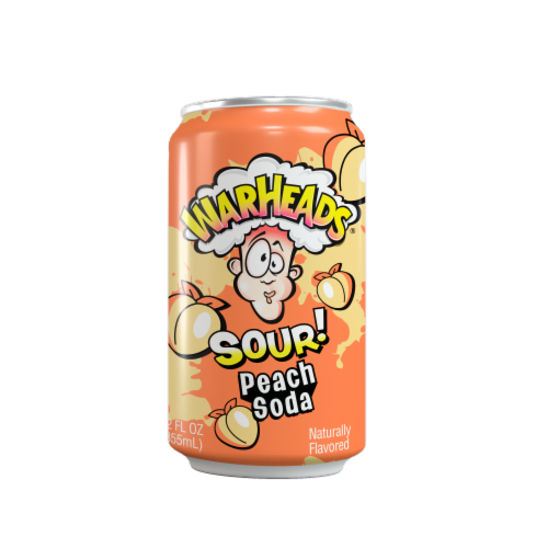 Warheads Sour Peach Soda 12 Fl