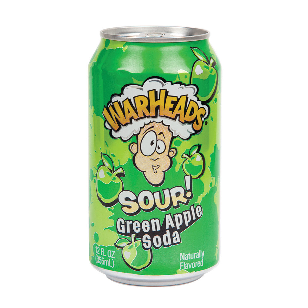 Warheads Sour Green Apple Soda 12 Fl