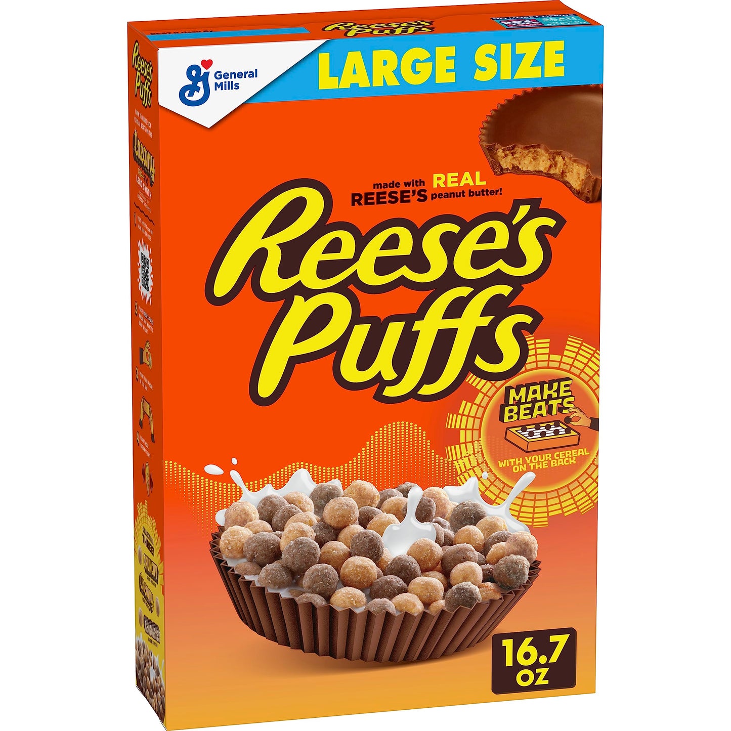Reeses Puffs Large Size Cereal 16.7 Oz
