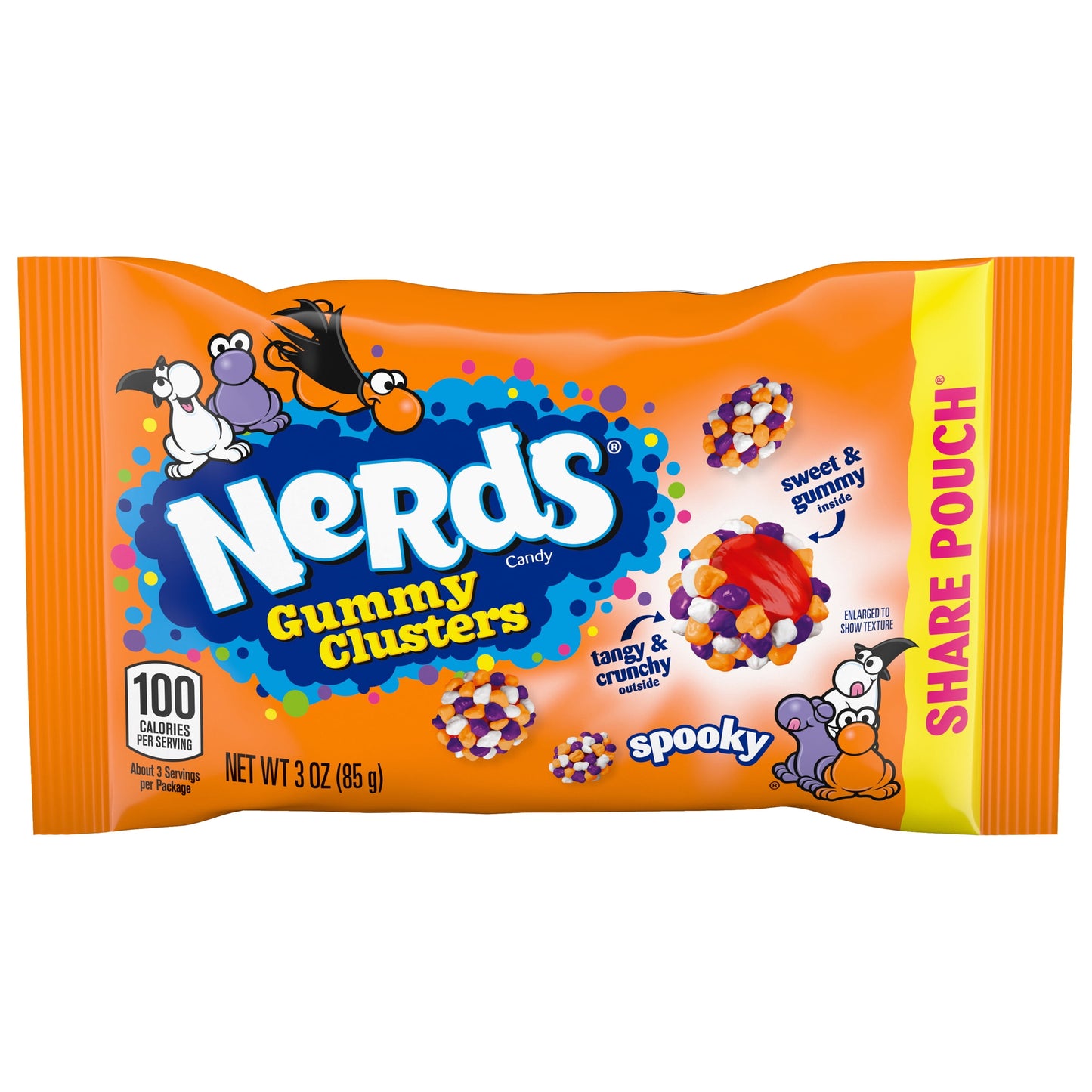 Nerds Gummy Clusters Spooky Share Pouch 3 Oz