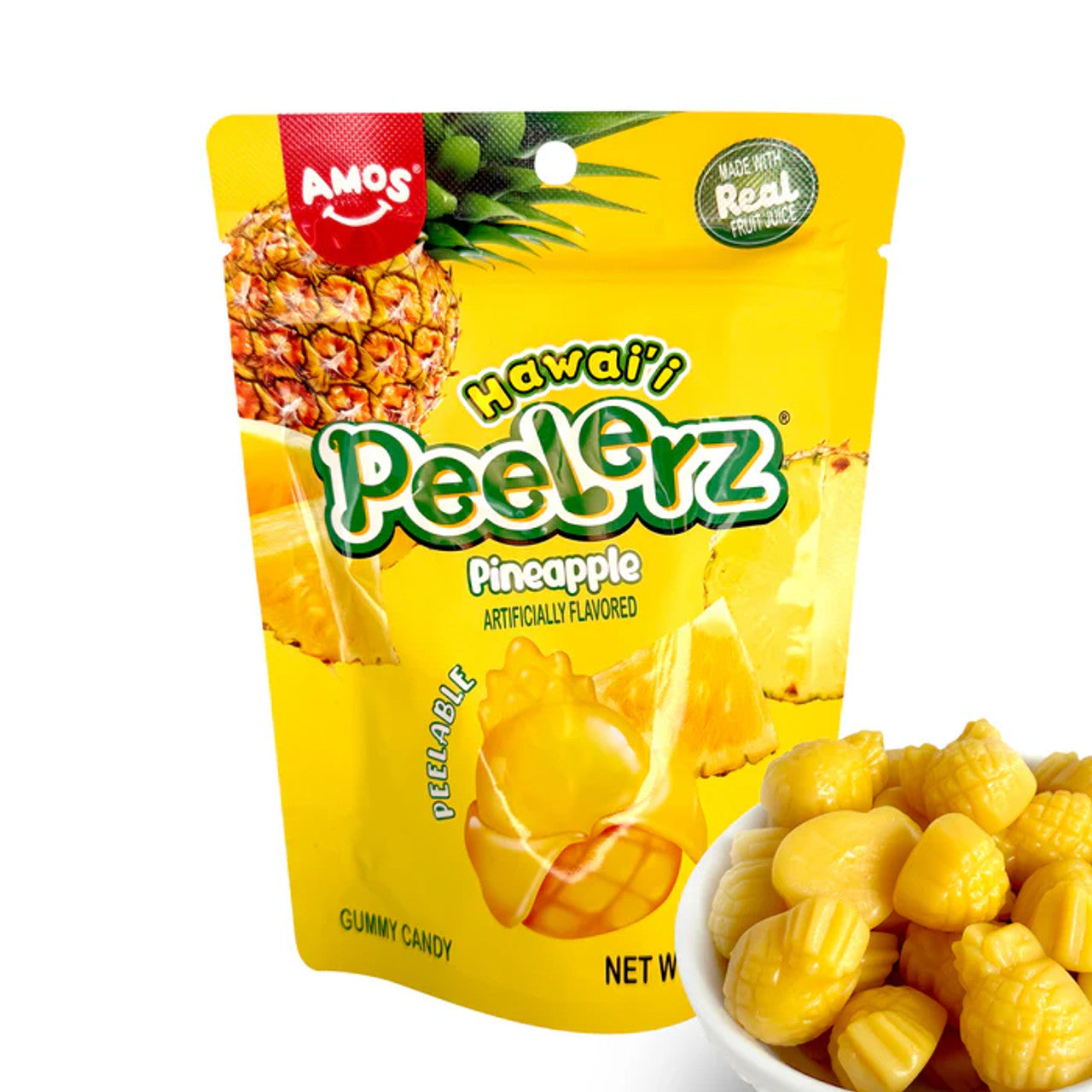 Amos Peelerz Gummy Pineapple 3 Oz