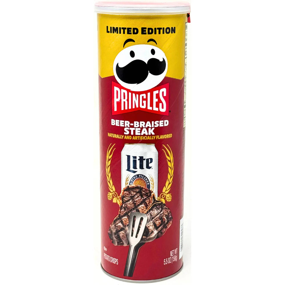 Pringles Miller Lite Beer-Braised Steak Limited Edition 5.5 Oz