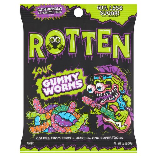 Rotten Sour Gummy Worms 1.8oz