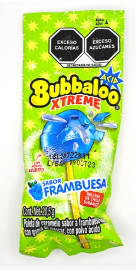 Bubbaloo Xtreme Sabor Frambuesa