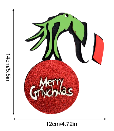 Grinch Decoración de madera