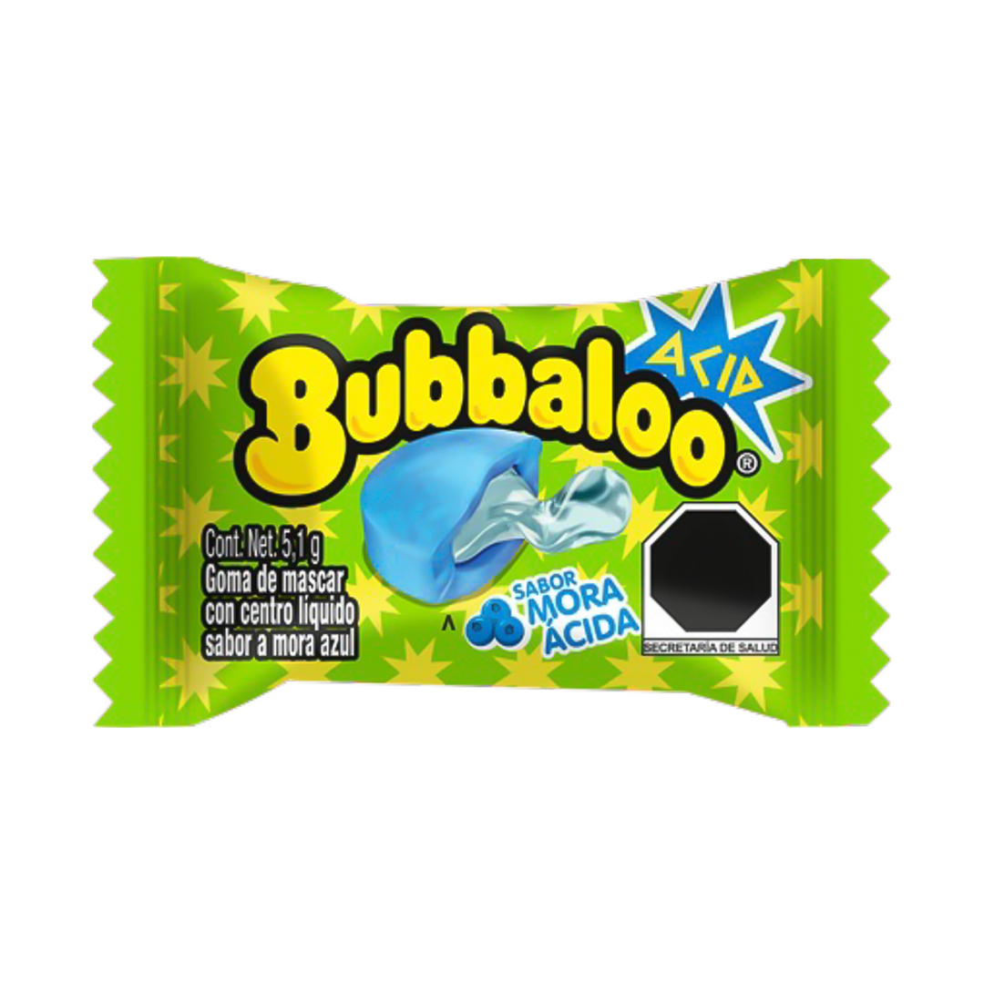 Bubbaloo Acid Sabor Mora Acida 5.1 G