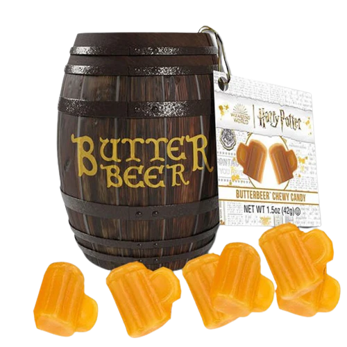 Jelly Belly Harry Potter Butterbeer Chewy Candies In Barrel Tin, 1.5 Oz.