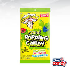 Warheads Sour Popping Candy 3 Pouches 0.74 Oz