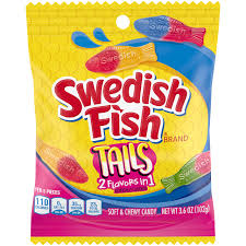 Swedish Fish Tails 2 Flavors In 1 3.6 Oz