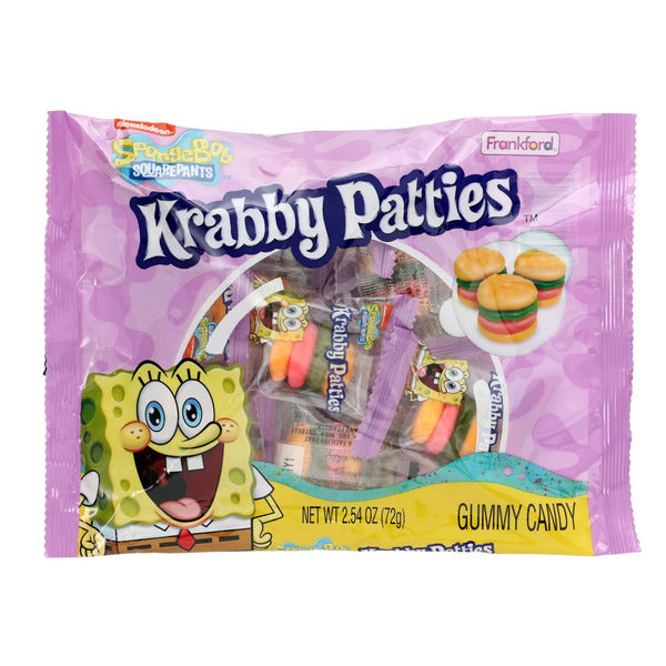 Spongebob Squarepants Krabby Patties Gummy Candy 2.54 Oz