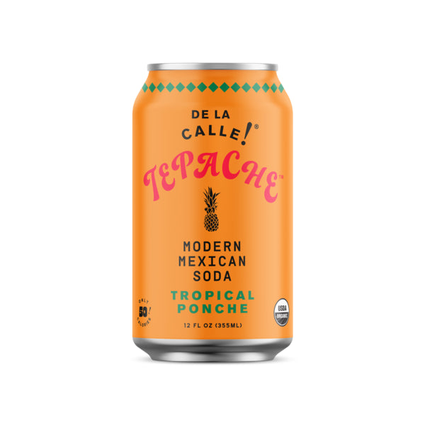 De La Calle Tepache Modern Mexican Soda Tropical Ponche 12 FL OZ