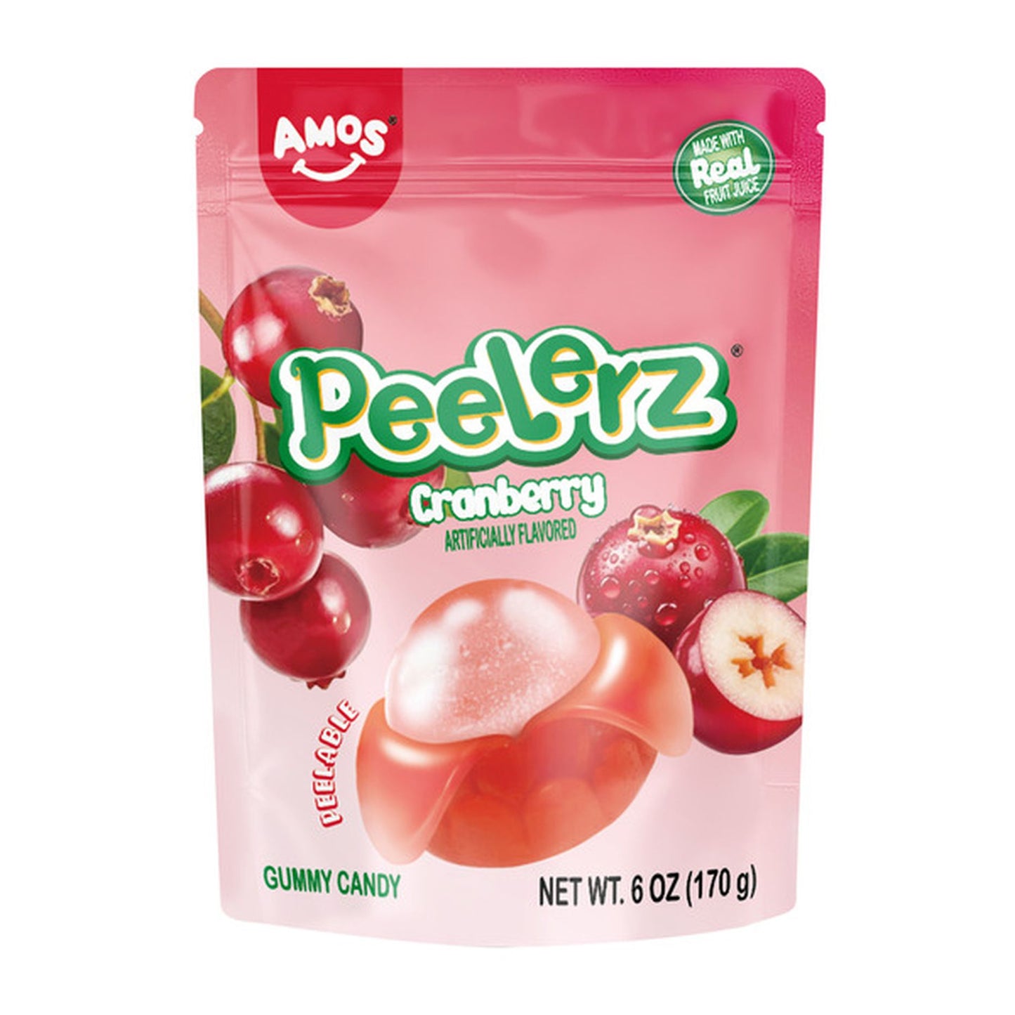 Amos Peelerz Gummy Cranberry 6 Oz AMOS