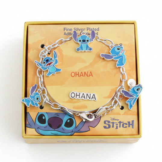 Disney Stitch Brazalete Fine Silver Plated
