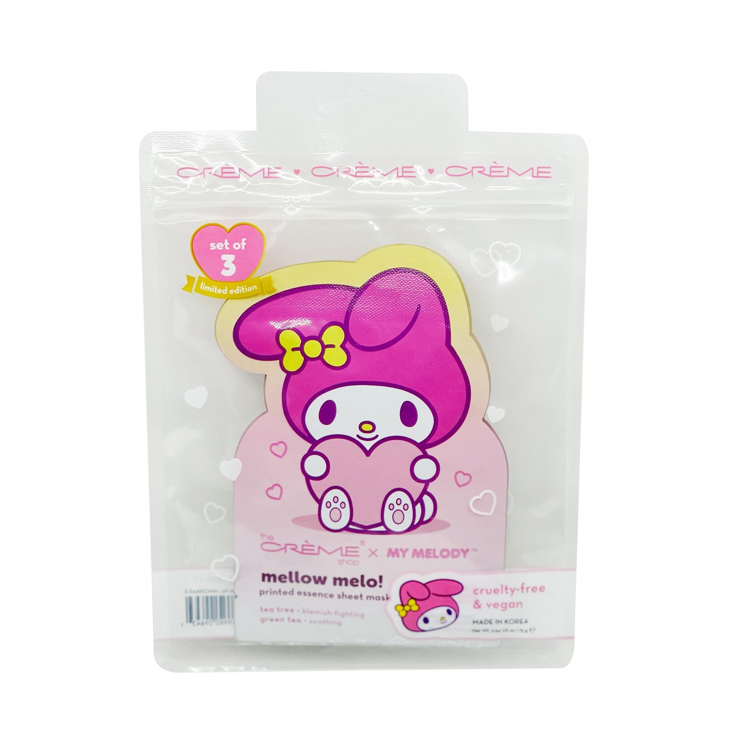 The Creme Shop X My Melody Printed Esscense Sheet Mask Set Of 3 (Mascarillas)
