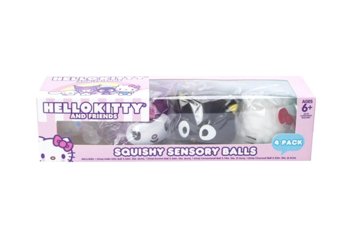 Hello Kitty And Friends Squishy Sensory Balls 4 Pack